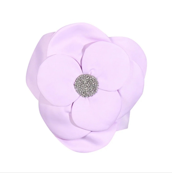 BELLA BARNETT LILAC FLOWER STRAPLES TOP NWT SIZE LARGE - Picture 5 of 13